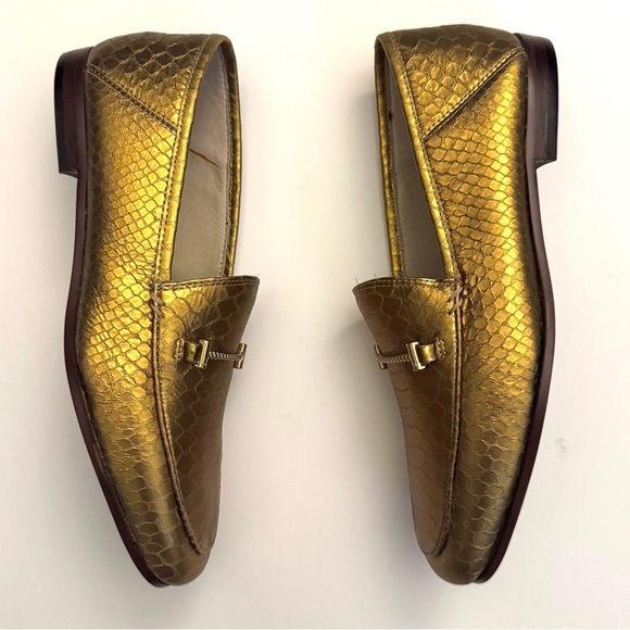 Sam Edelman Women’s Lior Horsebit Gold Leather Casual Slip on shoes size-7 M - Picture 8 of 10